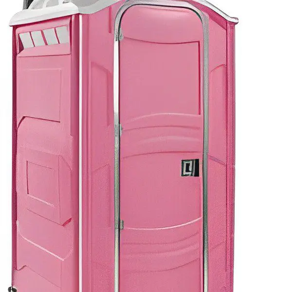 Pink portable bathroom