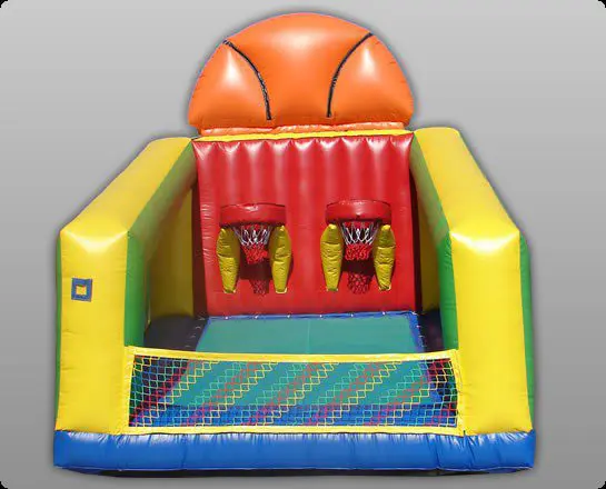 Inflatable basketball setup